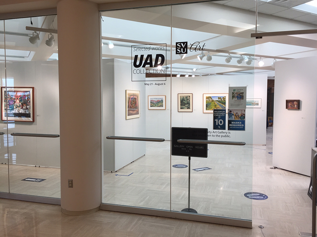 entrance to the gallery featuring (L- R) Thayer, Javier, Nagle Miller, Quint, Rozier, Setterini, and A. Jones,